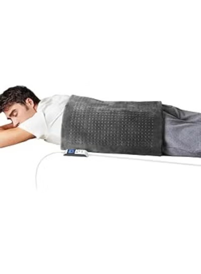 وسادة تدفئة كهربائية عملاقة (XXXL) لآلام الظهر والتقلصات، مفرش حراري مقاس 17 × 33 بوصة بشاشة رقمية LCD و6 مستويات للحرارة – نعومة فائقة مع خاصية الفصل التلقائي - Image 1